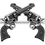 Occupation Cowboy Gun Revolver ClipArt SVG