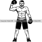 Sports Boxing Boxer MMA Fighter Boxer ClipArt SVG