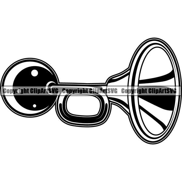 Circus Show Perform Performance Clown Horn Bicycle ClipArt SVG