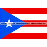 Country Flag Square Puerto Rico ClipArt SVG