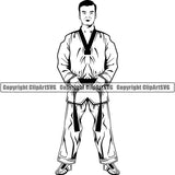 Sports Boxing Boxer MMA Fighter Karate ClipArt SVG