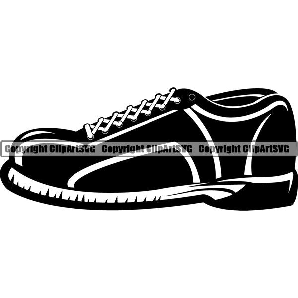 Sports Game Bowling Bowler Bowl Shoe ClipArt SVG