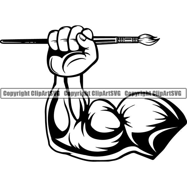 Painting Painter Artist Art Paintbrush Canvas Logo ClipArt SVG