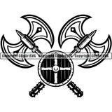 Viking Warrior Logo ClipArt SVG