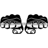Sports Boxing Boxer MMA Fighter Fist ClipArt SVG