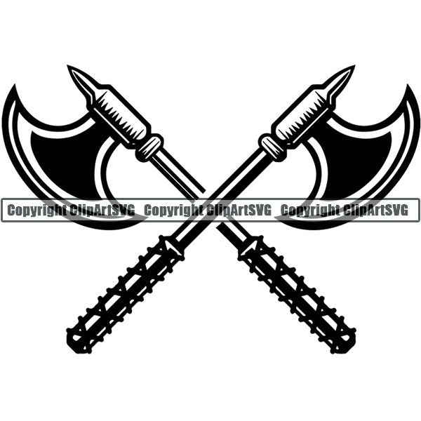 Viking Warrior Logo ClipArt SVG