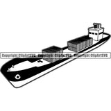 Business Office Advertising Money Shipping Cargo Ship ClipArt SVG