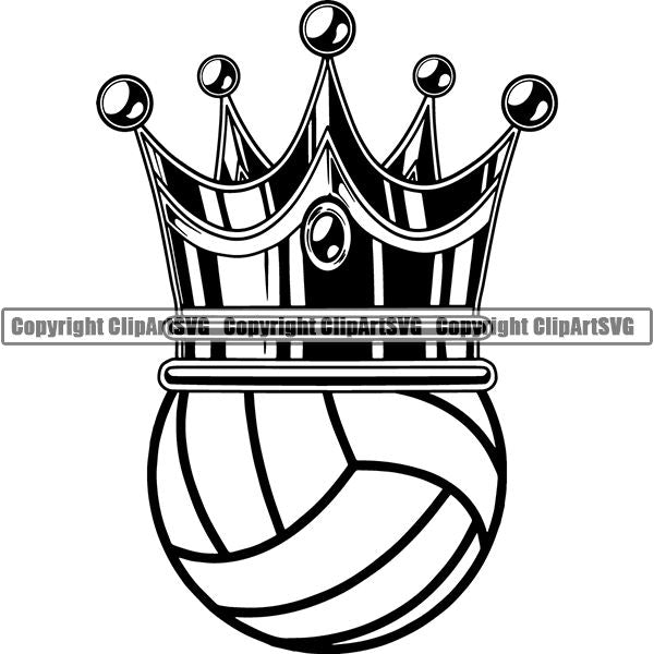 Sports Game Volleyball Logo ClipArt SVG