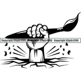 Painting Painter Artist Art Paintbrush Canvas Logo ClipArt SVG