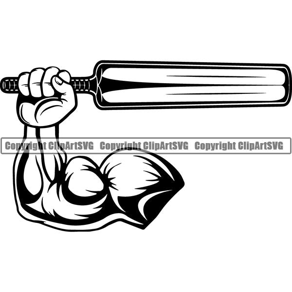 Sports Game Cricket Bat ClipArt SVG