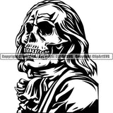 Money Cash Dead President Ben Franklin Skull Head Face Coin Collecting Dollar Sign Design Stack Bank Finance Rich Wealthy Knot Roll Spread 100 Dollar Bill Currency Advertise Marketing Clipart SVG