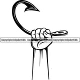 Sports Game Fishing Hunting Fish Hunt Hook ClipArt SVG