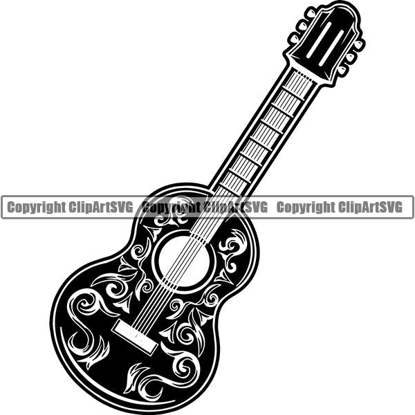 Music Musical Instrument Guitar Acoustic 8iik4a ClipArt SVG