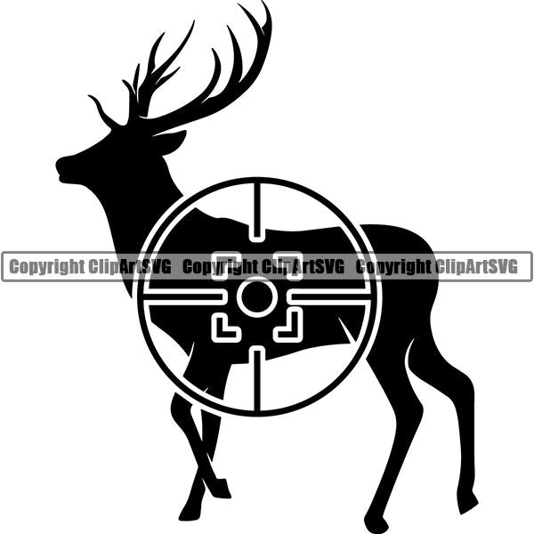 Sports Game Hunting Fishing Hunt Fish Deer ClipArt SVG