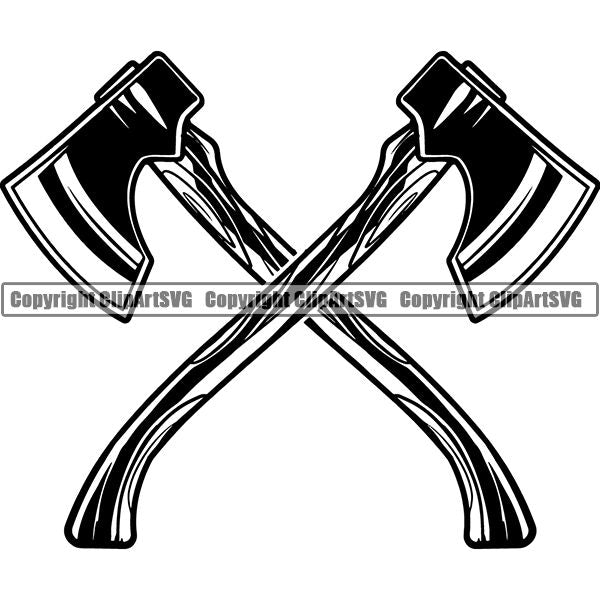 Construction Woodworking Carpenter Lumberjack Axe ClipArt SVG