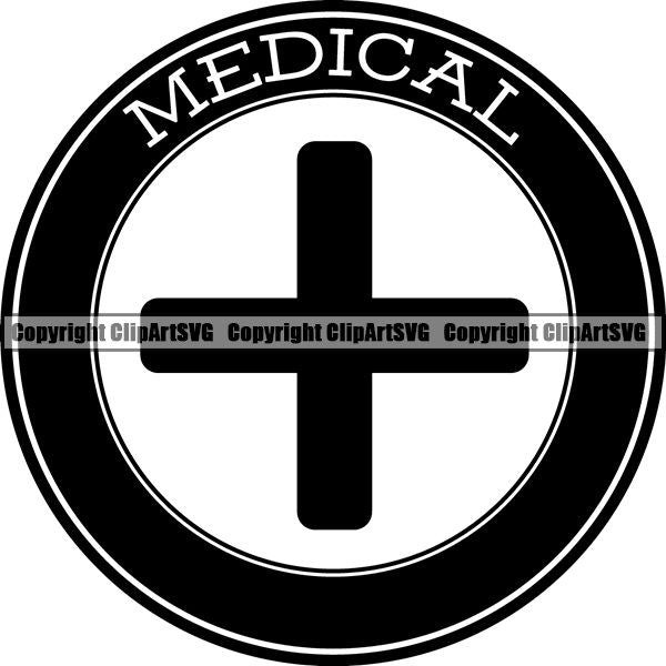 Medical Doctor Nurse Hospital Sign ClipArt SVG