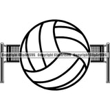 Sports Game Volleyball Logo ClipArt SVG