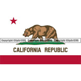 State Flag Square California ClipArt SVG