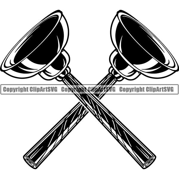 Plumbing Plumber Pipe Repair Service Plunger ClipArt SVG