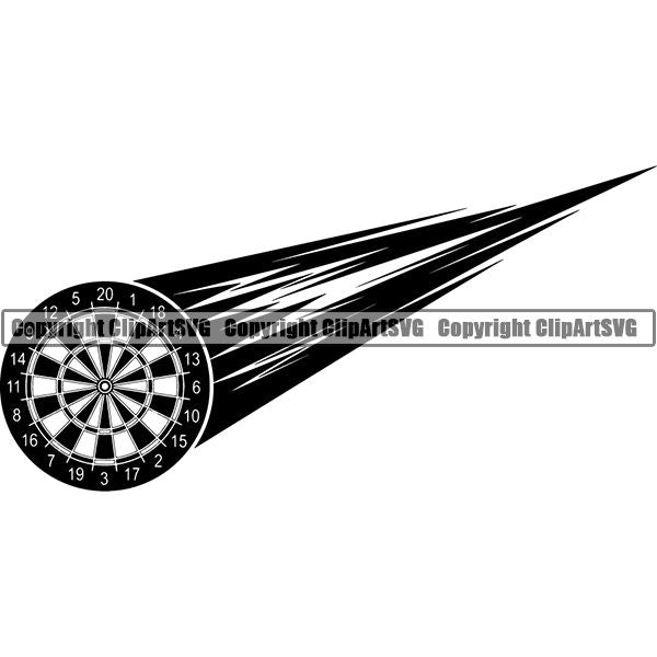 Sports Game Darts Motion ClipArt SVG