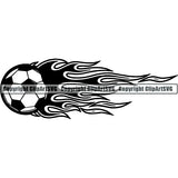 Sports Soccer Flame ClipArt SVG