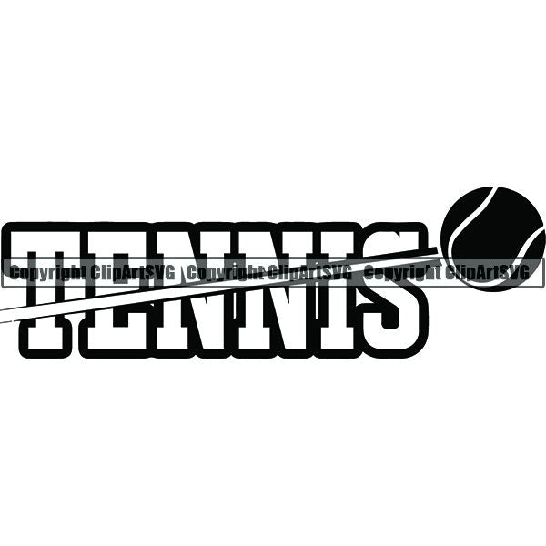 Sports Game Tennis Sliced ClipArt SVG