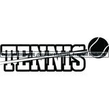 Sports Game Tennis Sliced ClipArt SVG