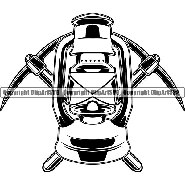 Mining Mine Miner Logo ClipArt SVG