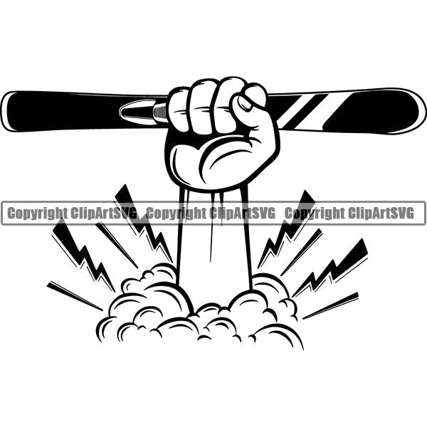 Sports Skiing Ski Snowboarding Snowboard Skies ClipArt SVG