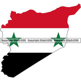 Country Flag Map Syria ClipArt SVG