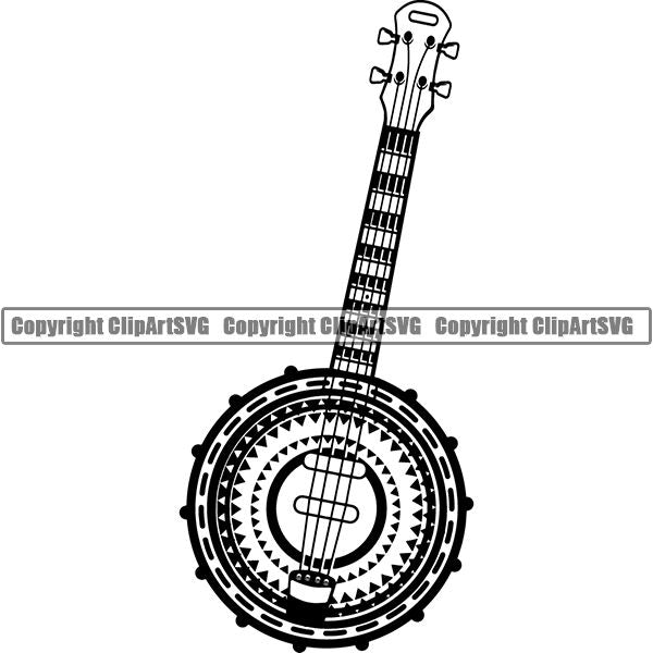 Music Musical Instrument Banjo 7uujrs ClipArt SVG