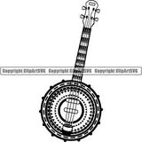 Music Musical Instrument Banjo 7uujrs ClipArt SVG