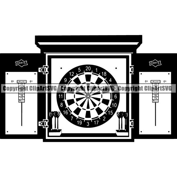 Sports Game Darts ClipArt SVG