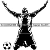 Sports Soccer Player ClipArt SVG