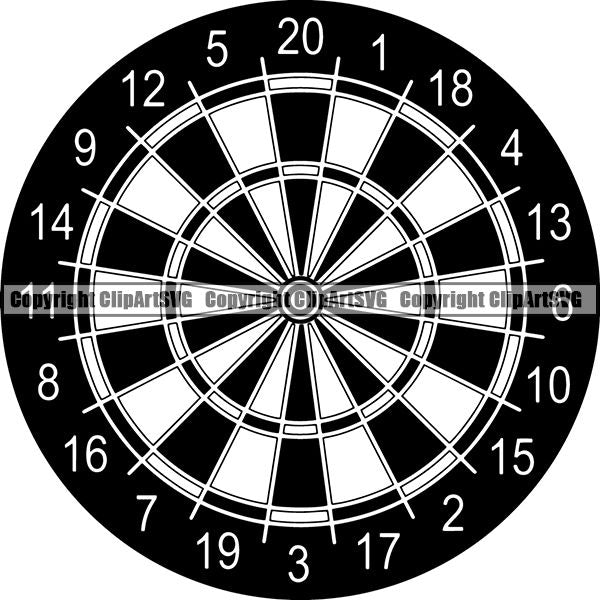 Sports Game Darts ClipArt SVG