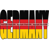 Country Flag Text Name Germany ClipArt SVG