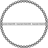 Military Weapon Soldier Dog Tag Chain White Circle ClipArt SVG
