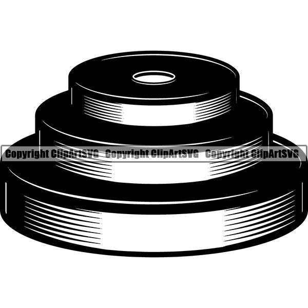 Gym Sports Bodybuilding Fitness Muscle Weight Plate ClipArt SVG