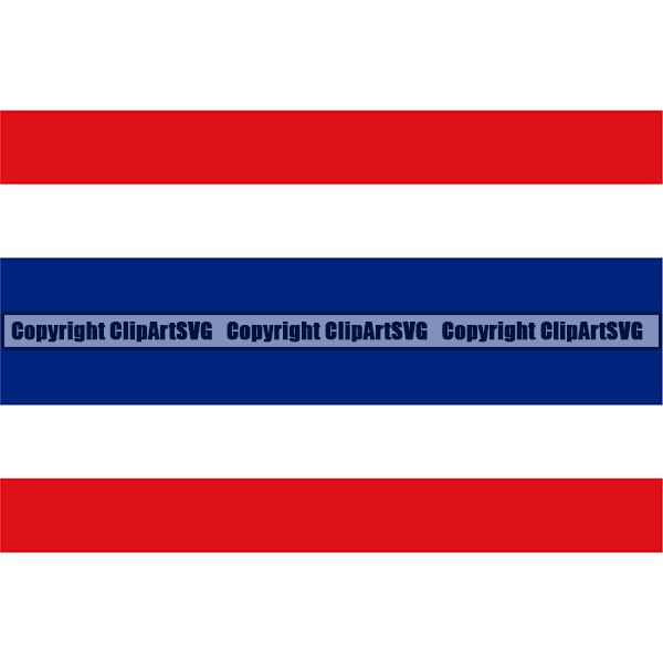 Country Flag Square Thailand ClipArt SVG