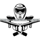 Sports Game Paintball Logo ClipArt SVG