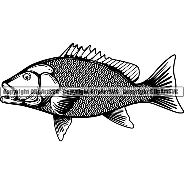 Sports Game Fishing Hunting Fish Hunt Fish Snapper ClipArt SVG