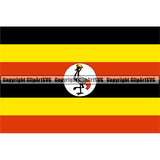 Country Flag Square Uganda ClipArt SVG