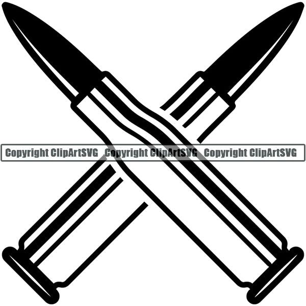 Military Weapon Gun Logo ClipArt SVG