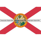 State Flag Square Florida ClipArt SVG