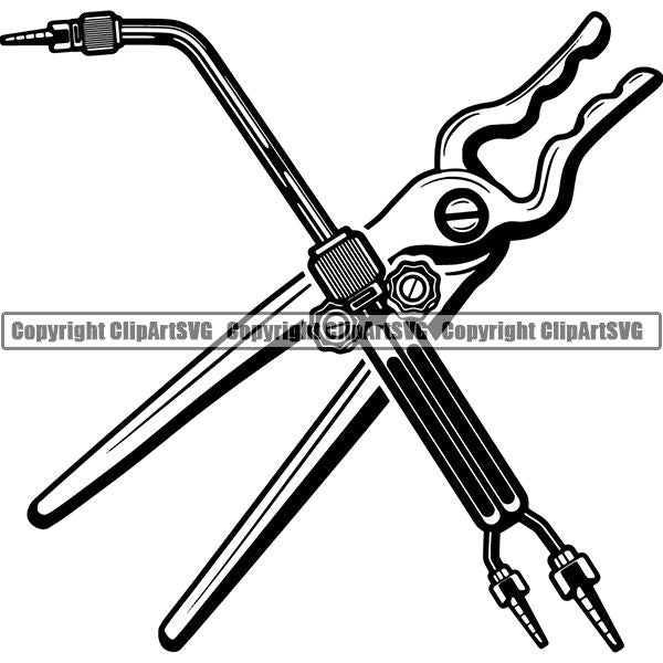 Welding Weld Welder Forge Metal Blacksmith Pliers ClipArt SVG