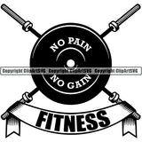 Gym Sports Bodybuilding Fitness Muscle Logo ClipArt SVG