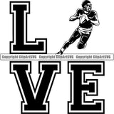 Sports Game Football Love ClipArt SVG