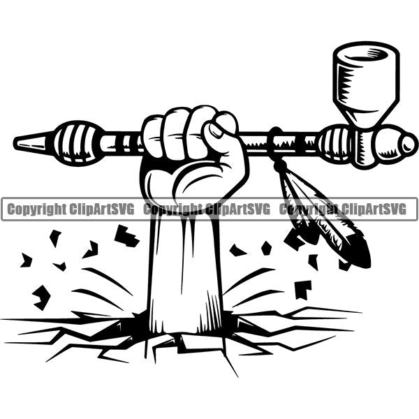 Native American Indian Pipe Peace ClipArt SVG