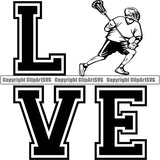 Sports Game Lacrosse Love ClipArt SVG
