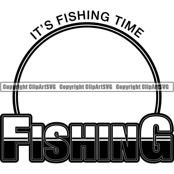 Sports Game Hunting Fishing Hunt Fish Logo ClipArt SVG